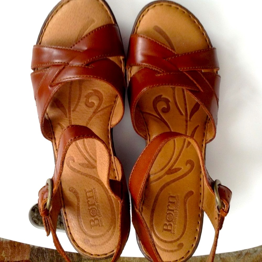 Born women's brown slingback sandals
